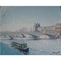 ANDRE BARDET "La Seine a Paris"