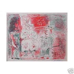 PABLO PICASSO "L'Ecuyere et les Clowns"