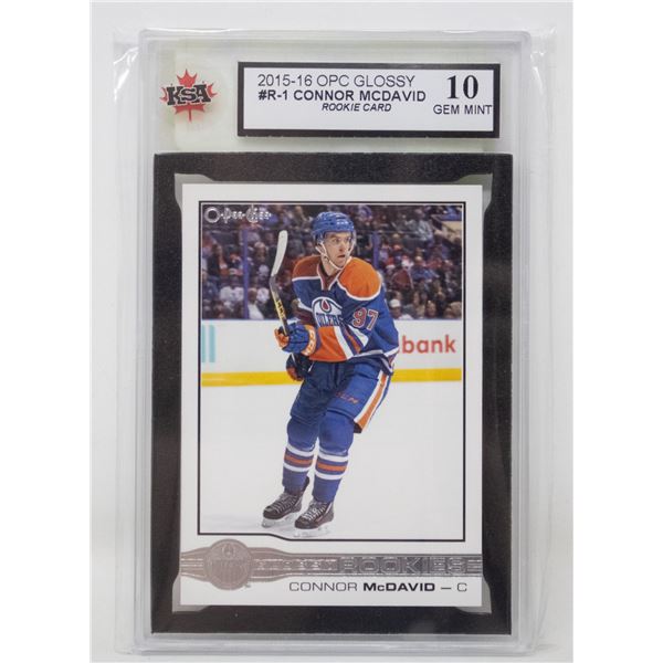 2015-2016 OPC GLOSSY R-1 MCDAVID ROOKIE KSA 10