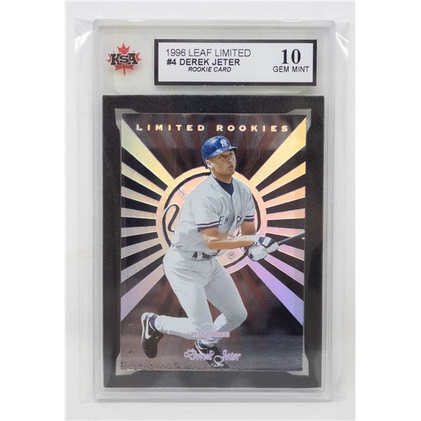 1996 LEAF LIMITED 4 DEREK JETER ROOKIE KSA 10