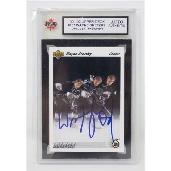 1991-1992 UD 437 WAYNE GRETZKY AUTO KSA