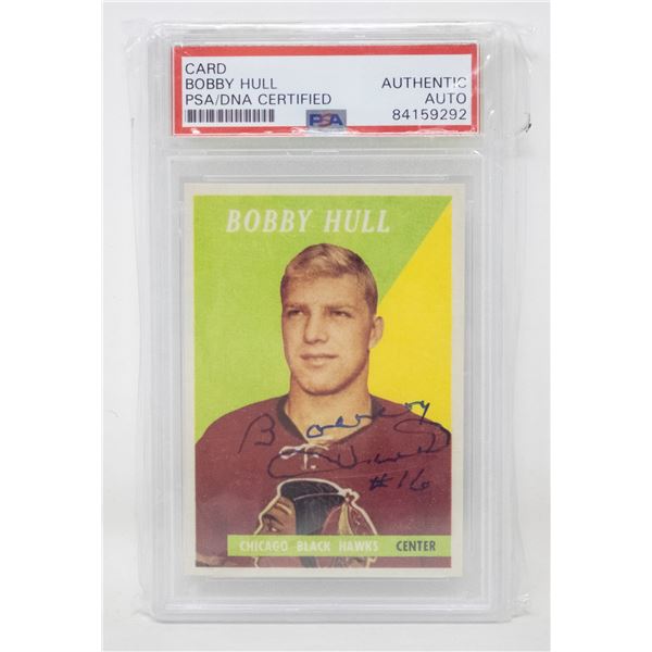 1958-1959 TCG 66 BOBBY HULL ROOKIE AUTO PSA CERT