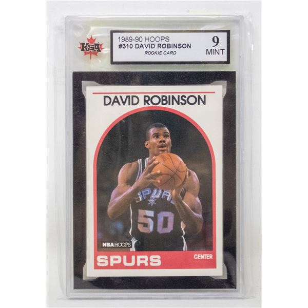 1989-1990 HOOPS 310 DAVID ROBINSON ROOKIE KSA 9