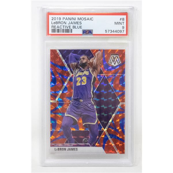 2019 PANINI MOSAIC 8 LEBRON JAMES RB PSA 9