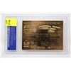 Image 2 : WCG GRADED 10 MINT 23KT GOLD STAR TREK CITY ON THE