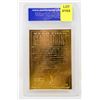 Image 2 : WCG GRADED 10 MINT 23KT GOLD STAR TREK GENERATIONS