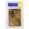 Image 2 : WCG GRADED 10 MINT 23KT GOLD MICHAEL JORDAN "1986