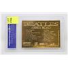 Image 2 : WCG GRADED 10 MINT 23KT GOLD BEATLES ABBEY ROAD