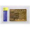 Image 2 : WCG GRADED 10 MINT 23KT GOLD BEATLES ABBEY ROAD