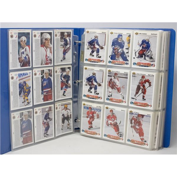 BINDER OF VARIOUS HOCKEY CARDS