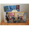 Image 2 : Qty 6 Unframed Artwork Billiard Pool Themed, 4 Signed by Artist, Misc Size