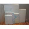 Image 2 : Qty 6 Unframed Artwork Pastel Blue Sky & Ladies Themed, Misc Size