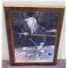 Image 1 : Framed Photo Billiard Pool Themed Willie Mosconi Signed 12"x9"