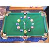 Image 2 : Qty 6 Billiard Pool Themed Décor:  Clock, Scoreboards, Wall Hanging, Sign, etc