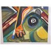 Image 3 : Unframed Abstract Artwork Billiard Pool Themed Signed Henry Muse 2011 8"x6"