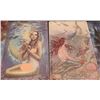 Image 6 : Qty 18 Unframed Metal Painted Artwork Mermaids & Fairies Themed, 12"x8"