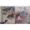 Image 2 : Qty 18 Unframed Metal Painted Artwork Mermaids & Fairies Themed, 12"x8"