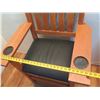 Image 15 : Brunswick Wooden Pool Armchair w/ Drawer, Footrest & Drink Holder 29"x21"x46"H