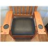 Image 3 : Brunswick Wooden Pool Armchair w/ Drawer, Footrest & Drink Holder 29"x21"x46"H