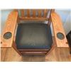 Image 3 : Brunswick Wooden Pool Armchair w/ Drawer, Footrest & Drink Holder 29"x21"x46"H