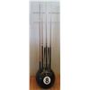 Image 1 : Large 8-Ball Cue Stick Holder w/ 4+ Cue Sticks  60"H