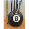 Image 12 : Large 8-Ball Cue Stick Holder w/ 4+ Cue Sticks  60"H
