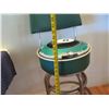 Image 19 : Round Metal Pedestal 8-Ball Bar Table 27" Dia. & Matching Upholstered Stools 43"H