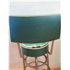 Image 6 : Round Metal Pedestal 8-Ball Bar Table 27" Dia. & Matching Upholstered Stools 43"H