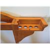 Image 12 : Wooden Pool Cue & Accessories Standing Rack