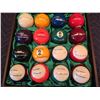 Image 2 : Qty 16 Cue Balls in Wooden Lined Case