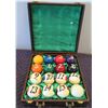 Image 1 : Qty 16 Cue Balls in Wooden Lined Case