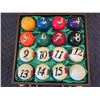 Image 2 : Qty 16 Cue Balls in Wooden Lined Case