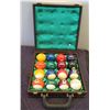 Image 1 : Qty 16 Cue Balls in Wooden Lined Case