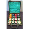 Image 1 : Qty 16 Cue Balls in Wooden Lined Case