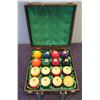 Image 1 : Qty 16 Cue Balls in Wooden Lined Case