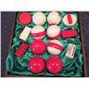 Image 2 : Qty 8 Cue Balls & Starball Instructions in Wooden Lined Case