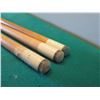 Image 7 : Qty 3 Wooden Tapered Shaft Pool Cue Sticks 18oz/20oz/21oz Approx. 57"L