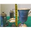 Image 20 : Qty 6 Metal Billiards Pool Themed Vessels: Cup Trophies, Steins, Pewter Mug