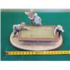 Image 13 : B. Merli Pool Game Figurine on Wood Base 1983 Florence Italy 20"Lx9"H