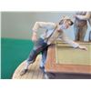 Image 3 : B. Merli Pool Game Figurine on Wood Base 1983 Florence Italy 20"Lx9"H