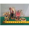 Image 15 : Qty 4 Billiard Figurines: Pinocchio Pool Game, 2 Players w/ Cue Sticks & Moose