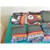 Image 2 : Qty Approx. 8 Billiards Pool Themed Fringed Blankets/Mats & Pool Game Mat