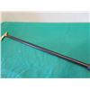 Image 4 : Black Walking Stick Cane w/ Carved Metal Handle  36"L