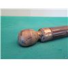 Image 2 : Vintage Carved Wooden 2 Piece Pool Cue w/ Metal Top