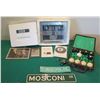Image 1 : Qty 10 Cue Balls in Wooden Lined Case, Billiards Pool Themed Photos, Signs, etc
