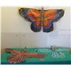 Image 1 : Qty 3 Decorative Butterfly & Bird Wall Hangings