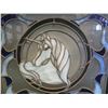 Image 5 : Wood Framed Stained Glass Unicorn Artwork 18"x15"