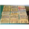 Image 1 : Qty 15 Metal License Plates: VP Fun, Aloha, 0000AAH, ArtEast, etc