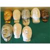 Image 1 : Qty 8 Mixed Media Head Sculptures Wall Hangings
