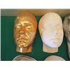 Image 2 : Qty 8 Mixed Media Head Sculptures Wall Hangings